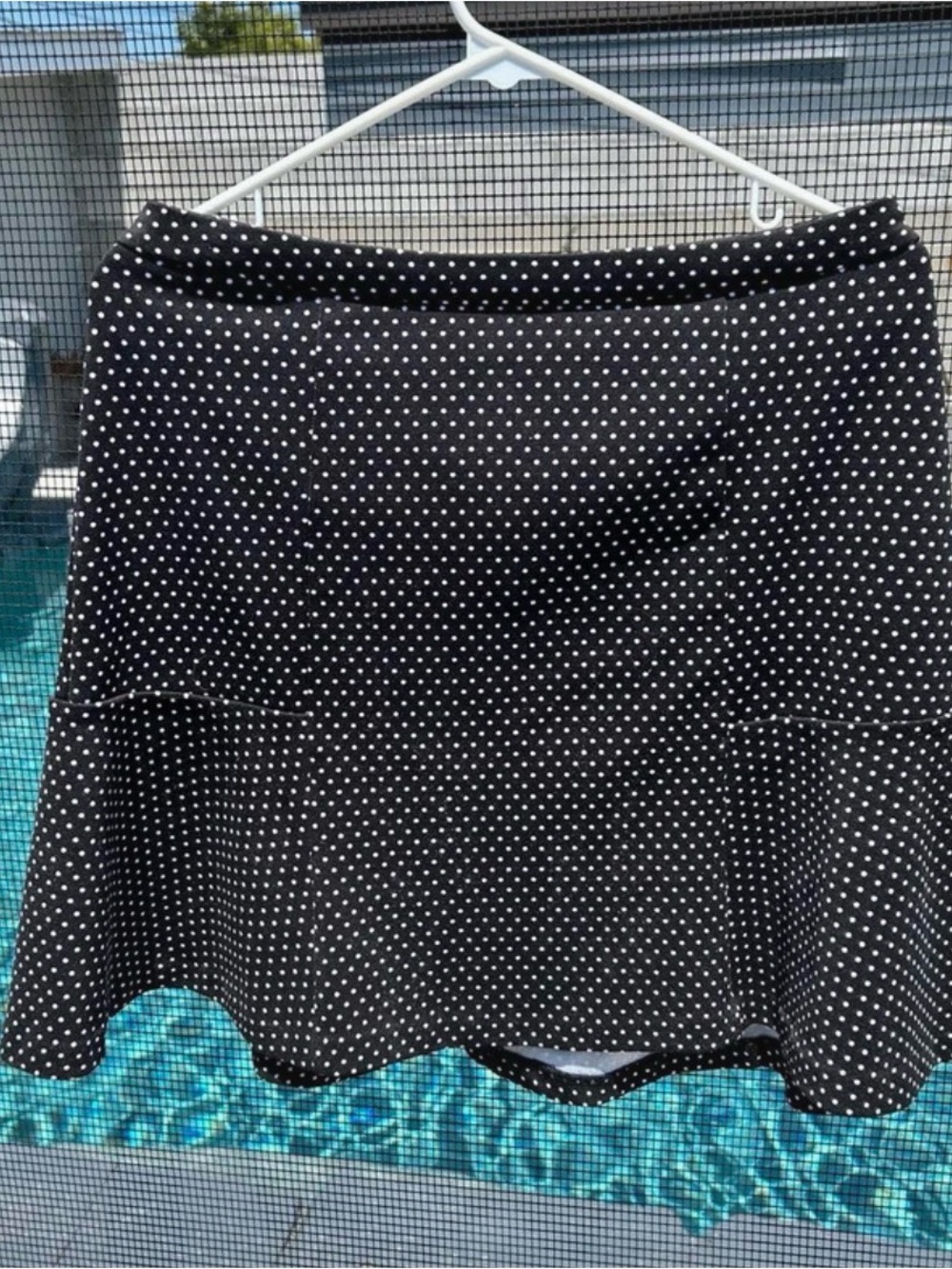 Michael Kors Black and White Polka Dot Skirt
